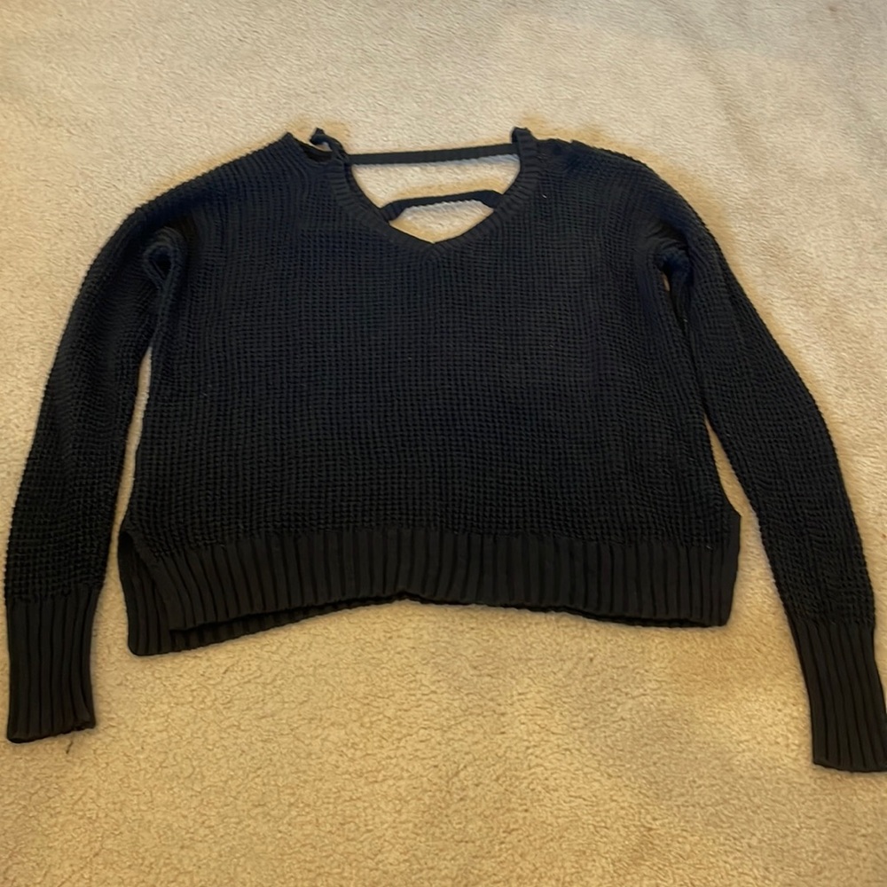 Black Hollister Strappy Sweater
